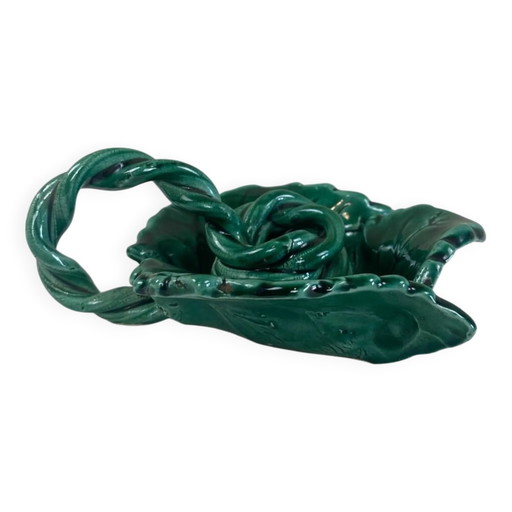 Vintage earthenware candle holder