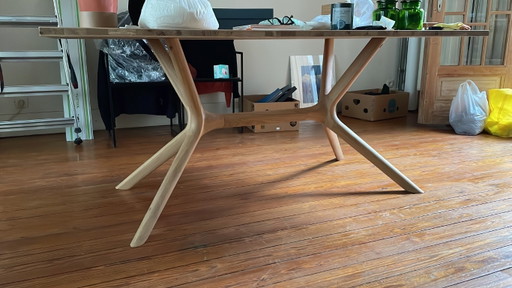 4 chaises Arco Cube Frame – eetkamerstoelen, Metal, Wood