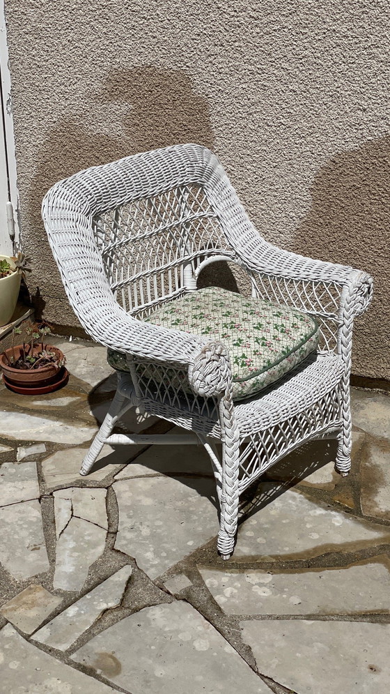 Image 1 of Fauteuil de Jardin Kids Rotin Vintage