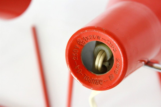 Image 1 of Red Table Lamps by Josef Hurka for Drupol, 1960s, Set of 2