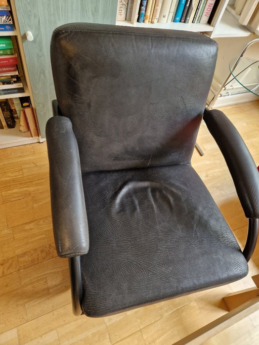 Vintage buisframe fauteuil