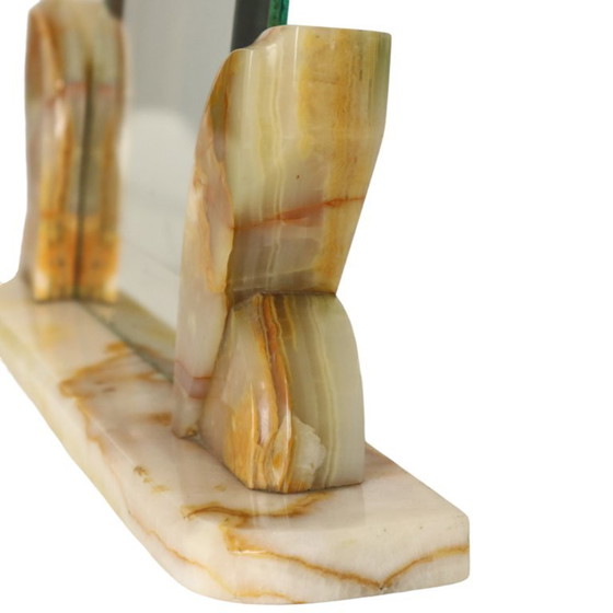 Cuadro grande estilo art déco con marco de fotos, mármol ónix y borde espejado. – Marcos de fotos, Marble (photo 14 of 22)