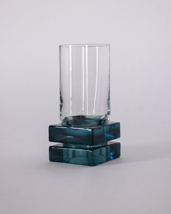 Vintage Italian Blue Crystal Glasses, 1970s, Set of 12 – Glass & Decanter (photo 7 of 9)