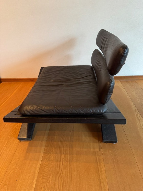 Poltrona Lounge 'Buddha' degli anni '70, Designed by Sonja Wasseur, Poltrone, Pelle, Legno, Marrone, Modern (foto 2 di 7)