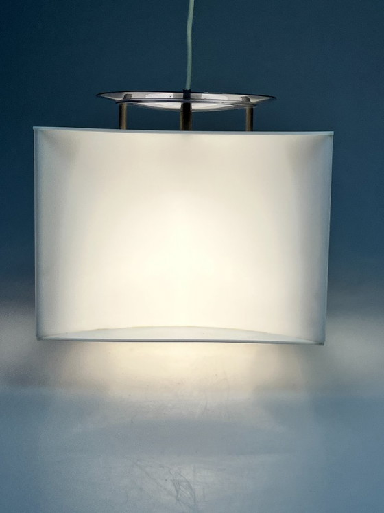 Suspension Cube Blanc Vintage, Space Age, Années 1970 – Métal, Plastique (photo 11 of 18)