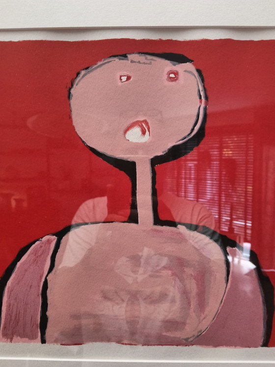 Lithographie Nol Vonk art brut – Lithographies et sérigraphies, Glass, Paper (photo 4 of 7)