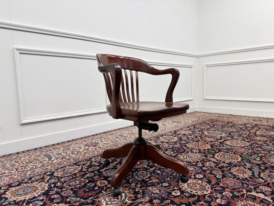 Sedia da ufficio americana classica in stile inglese – Sedie da ufficio, Metal, Wood (photo 7 of 8)
