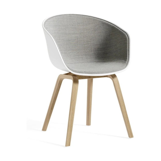 Image 1 of 4x HAY About a Chair AAC 22 dining chair lacquered oak upholstered