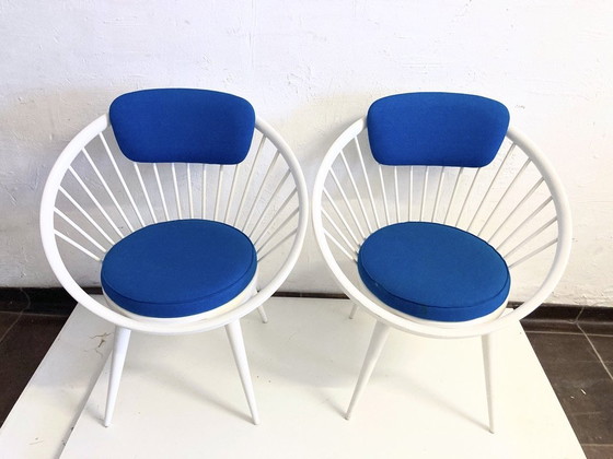 Image 1 of 2 Circle Chairs Mid - Century Scanandinavian Design 60s