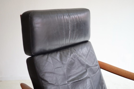 Fauteuil vintage FD164, Arne Vodder – France & Søn, Bois, Cuir (photo 5 of 11)