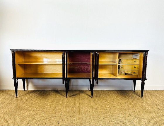 Image 1 of Aparador modernista de marquetería, Francia, años 50