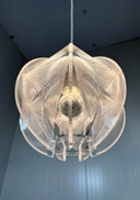 Paul Secon plexiglas hanglamp voor Sompex 1960's