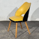 East German Mid-Century Yellow and Black Chair, 1960s