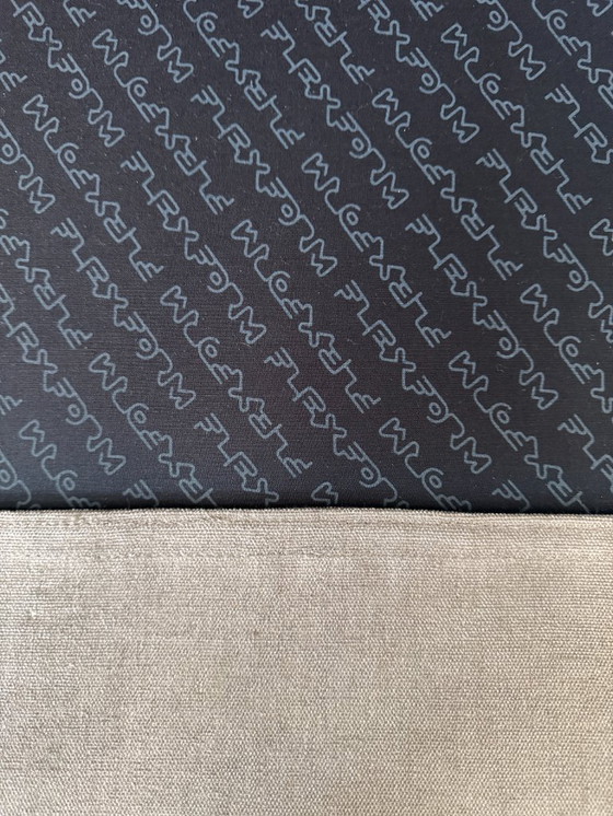 Image 1 of Flexform Groundpiece sofá de diseño de tela gris barro sofá esquinero