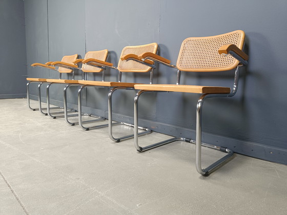 Image 1 of Set of 4 vintage Marcel Breuer style armchairs, made in italy, 1970s