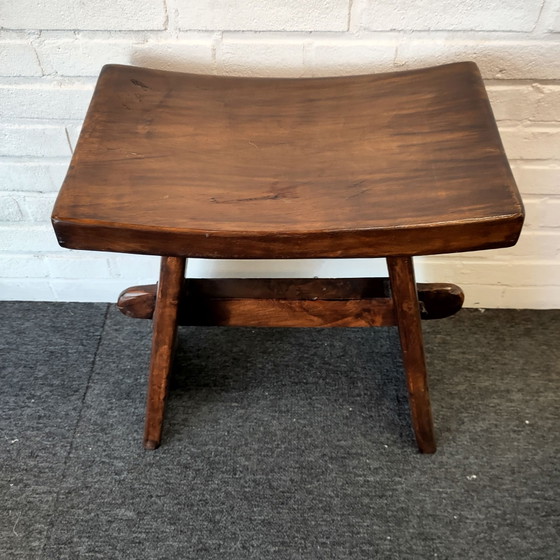 Japandi style solid wood stool (photo 3 of 11)