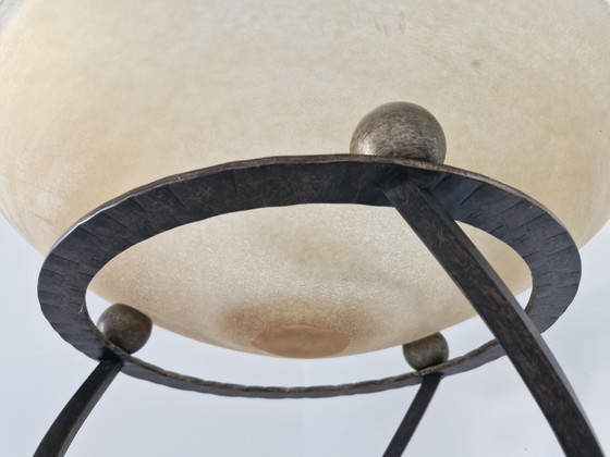 Image 1 of Lampadaire Terzani avec bol en verre de Mureno