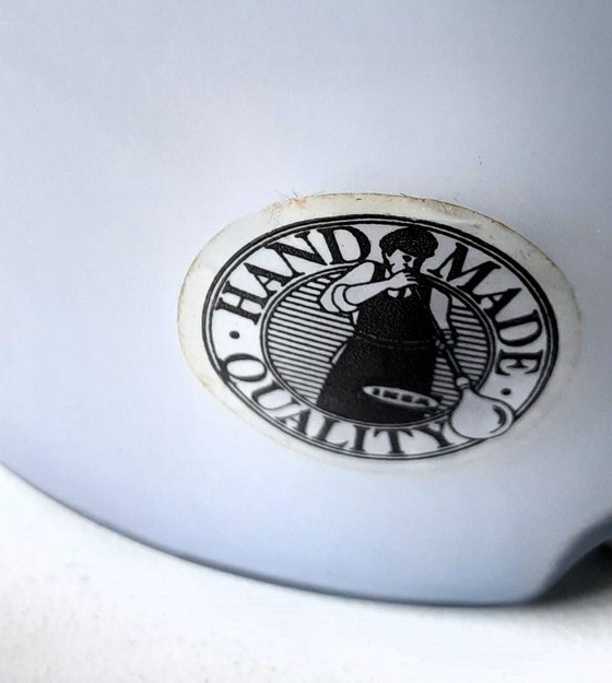 Image 1 of Vintage IKEA Mylonit design table lamp blue 30cm