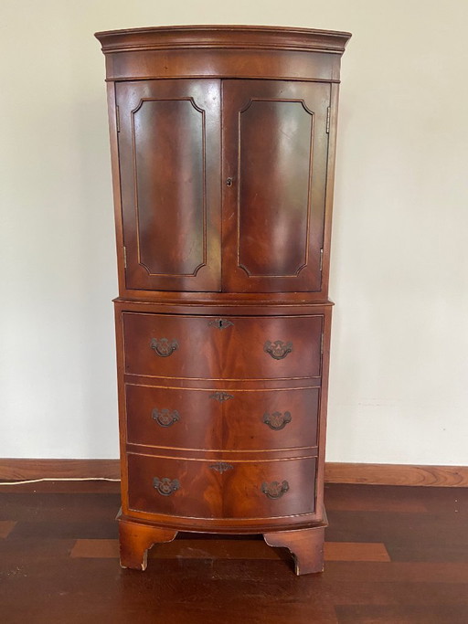 Magnifique meuble bar discret en acajou avec éclairage