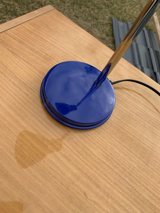 Mid-Century Blauwe Tafellamp, jaren 70