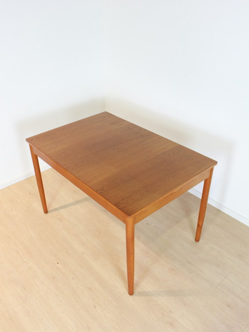 Vintage Teak Dining Table With Tumble Top