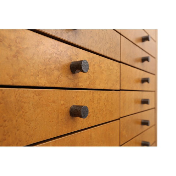 Image 1 of Vintage wood and metal storage cabinet with drawers by Frans Van Praet, 1980