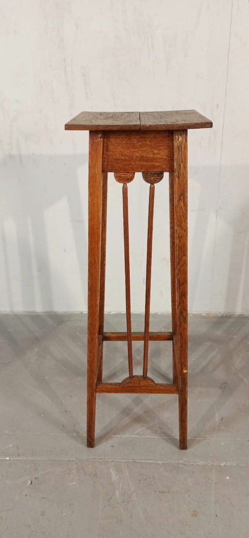 Vintage Arts and Crafts wooden plant stand 