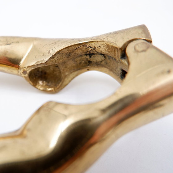 Image 1 of Vintage brass nutcracker in the shape of a woman's legs, 1970s