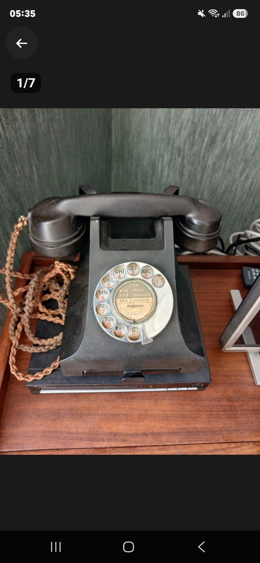 Original britisches GPO 332 Bakelit Telefon 1952 Phoenix PX