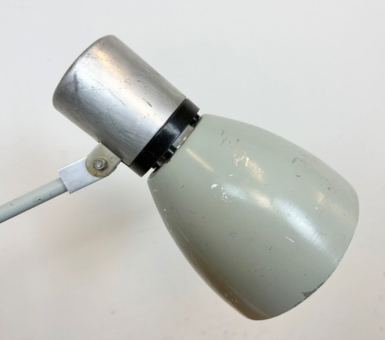 Image 1 of Lampe de table industrielle grise d'Elektrosvit, années 1970