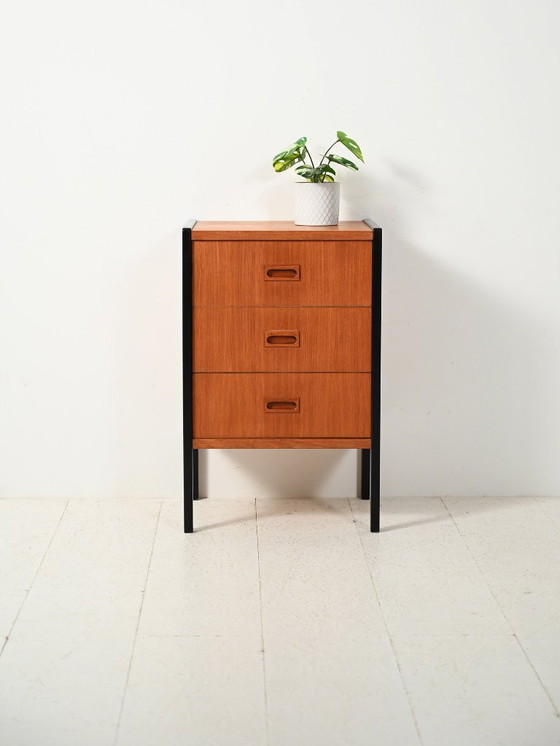 Image 1 of Small Scandinavian chest with black frames by Bodafors