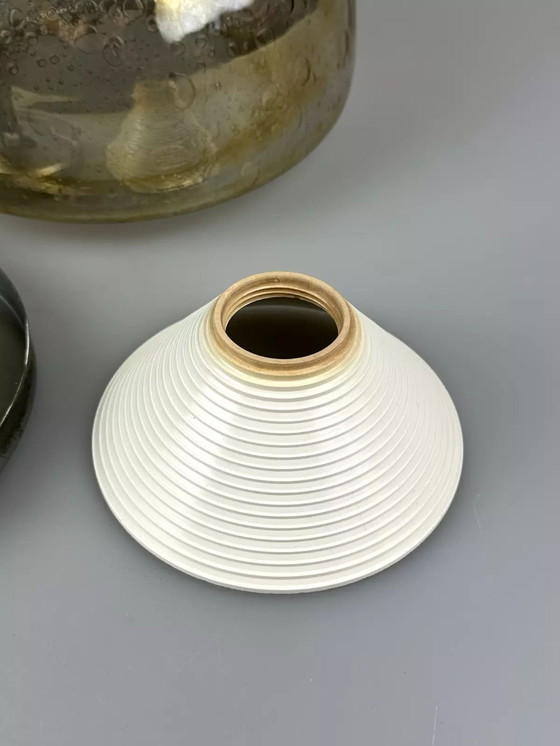 Image 1 of 60s 70s plafondlamp Plafoniere Flush Mount Böhmer Leuchten Duitsland Glas