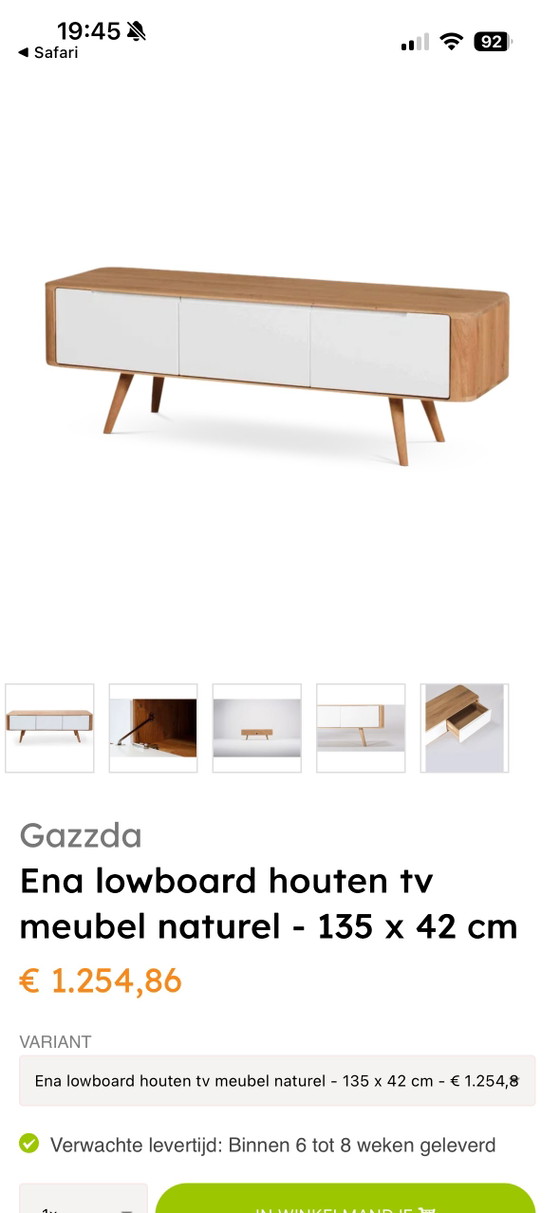 Gazzda Ena Mueble TV Bajo de Madera Natural – Muebles TV, Wood (photo 6 of 6)