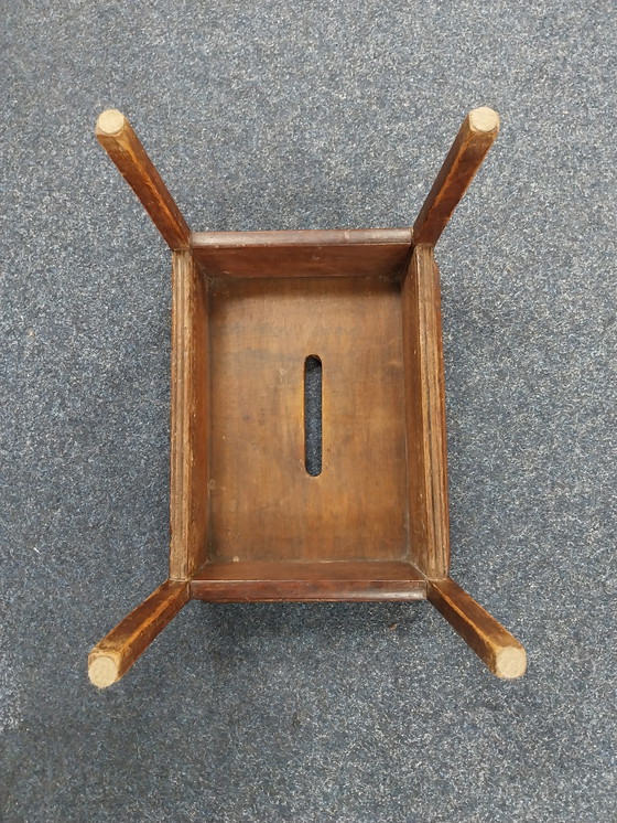 Image 1 of 1 x 1900's wooden ottoman