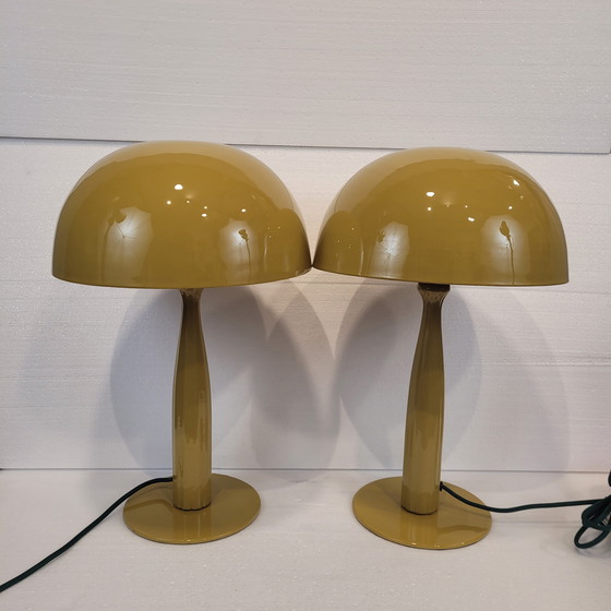 Image 1 of Pareja Lámparas de Mesa, Metal, Color Mostaza, S. XXI – Francia