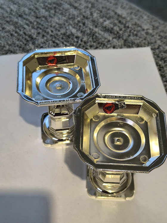 Splendido set di Portacandele vintage BMF argentati ( W. Germany ), Metallo, Argento, Argentato (foto 6 di 12)