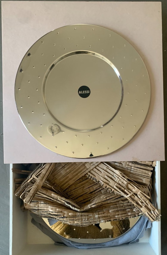Image 1 of Assiettes de présentation ALESSI, lot de 8, dans leur étui d'origine – comme neuves (jamais utilisées)