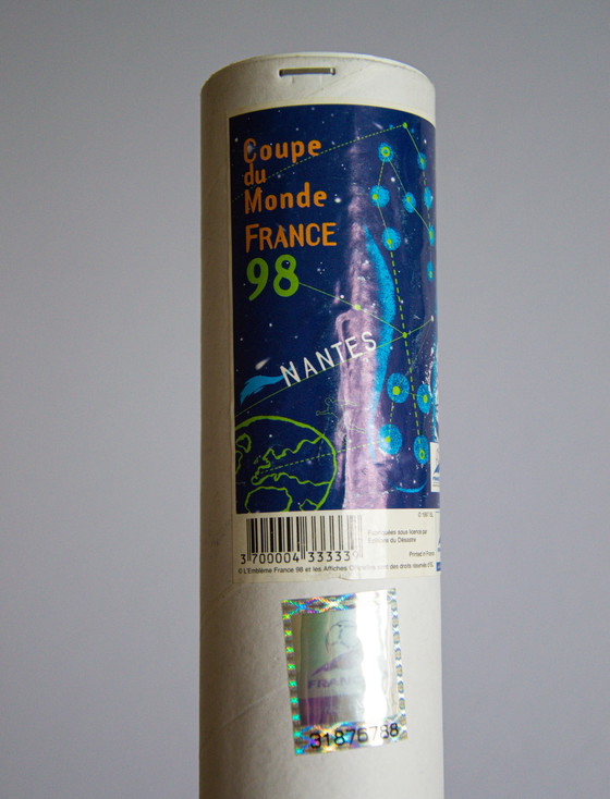 Image 1 of Originele Vintage Poster WK 98 Frankrijk Nantes / 70 x 50 cm / Met originele verpakking