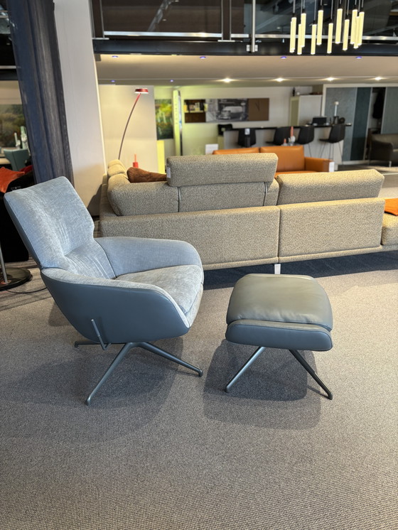 Image 1 of 1x Fauteuil Loyd + Poef van het Merk Leolux
