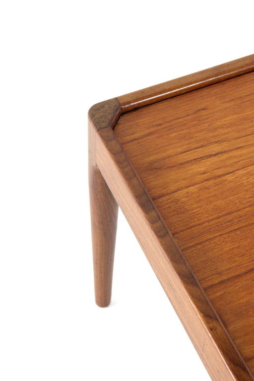 Table basse carrée à plateau réversible, vintage « Hilleberg »