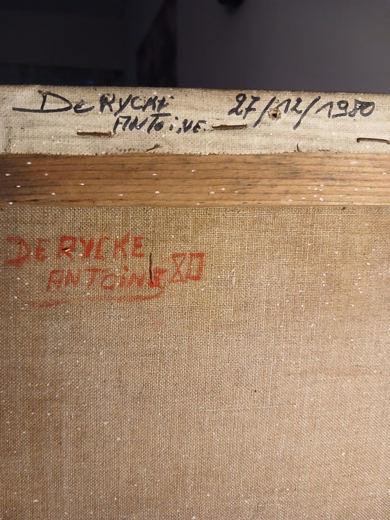 Olio su tela, rappresentazione mitologica dell'Uomo Verde, di Antoine de Rycker – Dipinti e disegni, Canvas (photo 8 of 15)