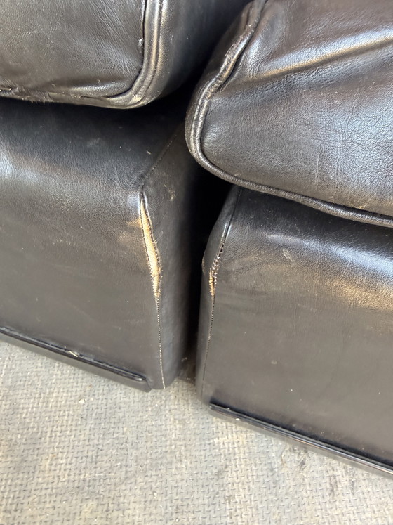 Image 1 of Dieter Rams 620 Sofa Vitsoe 2 Sitzer Leder Schwarz