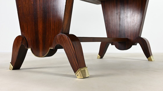 Image 1 of Table de salle à manger Art Déco en bois de rose, France, C.1930