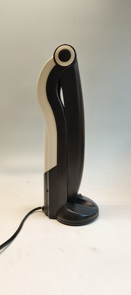 Image 1 of Lampada vintage Toucan di H. T. Huang per Lenoir in bianco e nero.