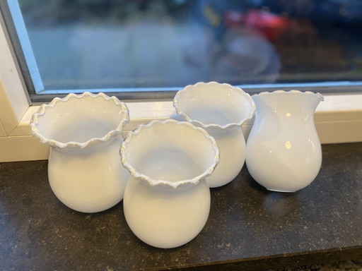 Opaline lampenkapjes 1900 