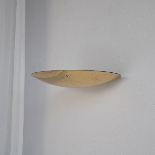 3x Golden Brass Wall Lamps from Italy