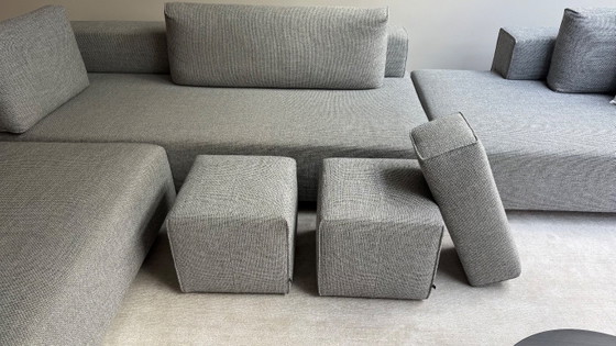 Image 1 of Eyye Cella corner sofa in Amaro fabric (grey) Coin 2.95m x 4.15m