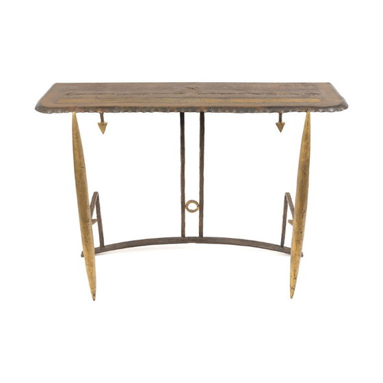 Console by Jean-Jacques Argueyrolles, France, 1990s – Gold, Iron (photo 3 of 9)