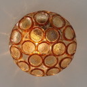 Helena Tynell para Glashütte Limburg | Lámpara de techo Amber Bubble | Años 50/60