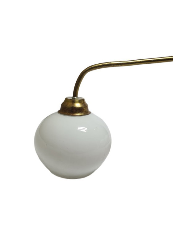 Art Deco wandlamp, Polen, jaren 1950 – Wandlampen, Glass, Brass (photo 6 of 7)
